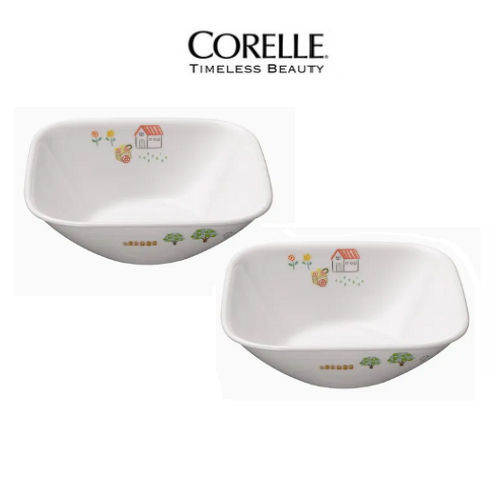 [CORELLE] Easy Weekend Square Bowl 828ml 2p Set / Medium Square Bowl