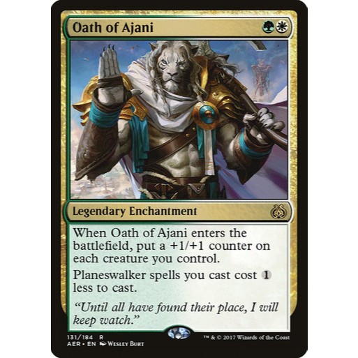 Oath of Ajani Aether Revolt Edition Near Mint MTG