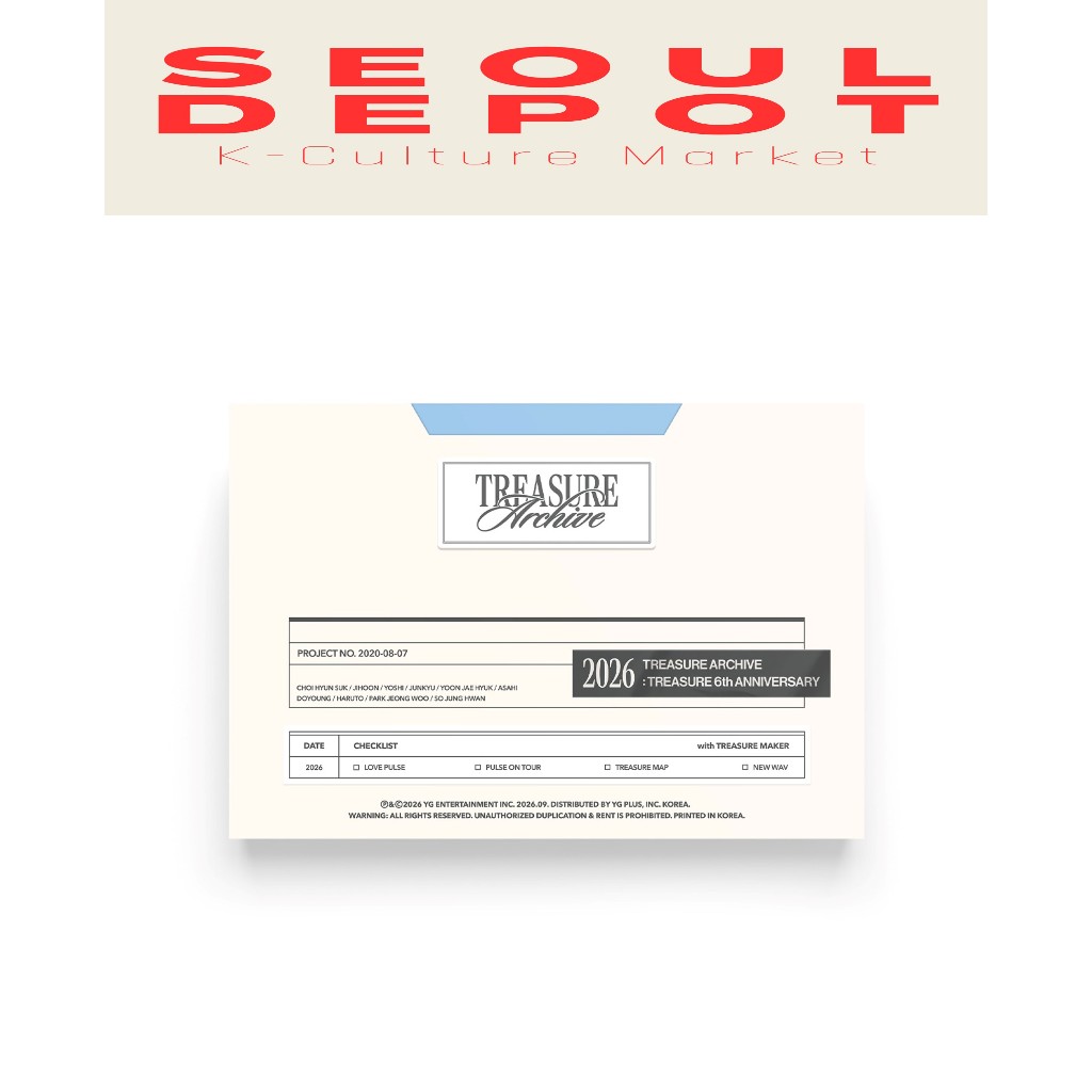 [TREASURE ARCHIVE] MESSAGE CARD SET TREASURE 6th ANNIVERSARY
