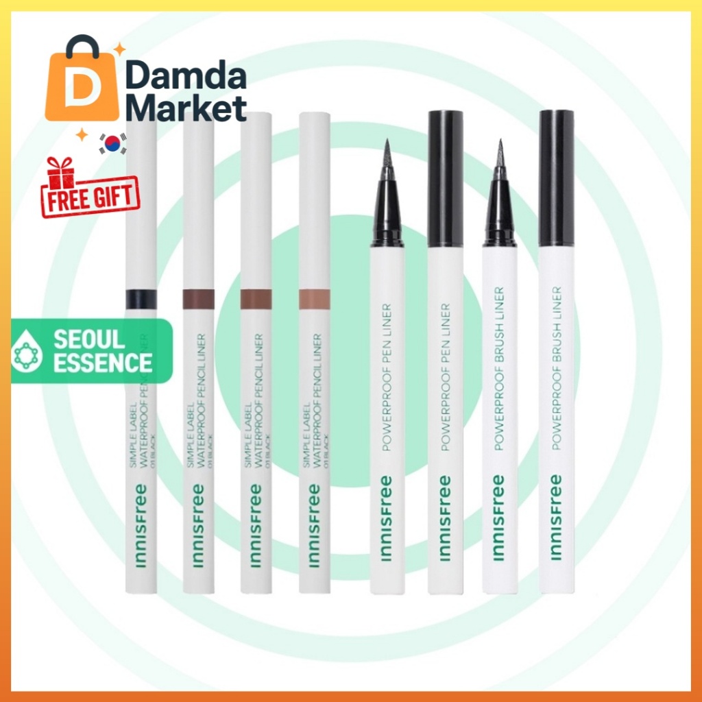 Innisfree Simple Label Waterpoof Pencil Liner / Powerproof Brush & Pen Liner / Eye Liner