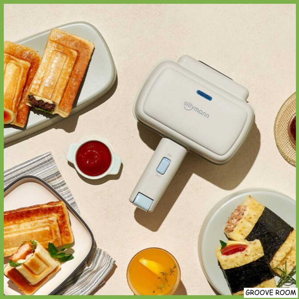Sillymann Daily Sandwich Maker เครื่องทําขนมปังปิ้งไฟฟ้าแบบไม่ติดขนาดกะทัดรัด