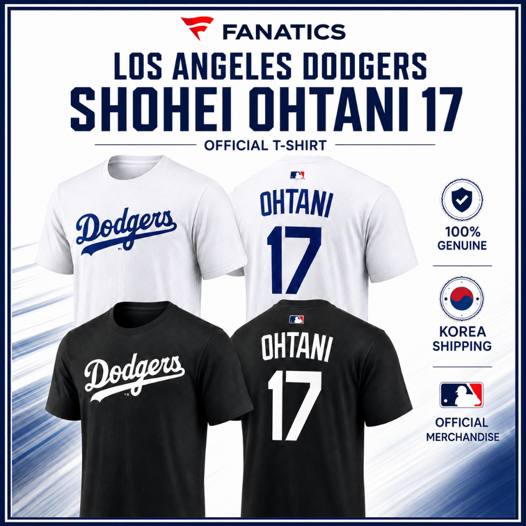 [Fanatics Official] Los Angeles Dodgers Shohei Ohtani 17 Name and Number Short Sleeve T Shirt 2 สี จ