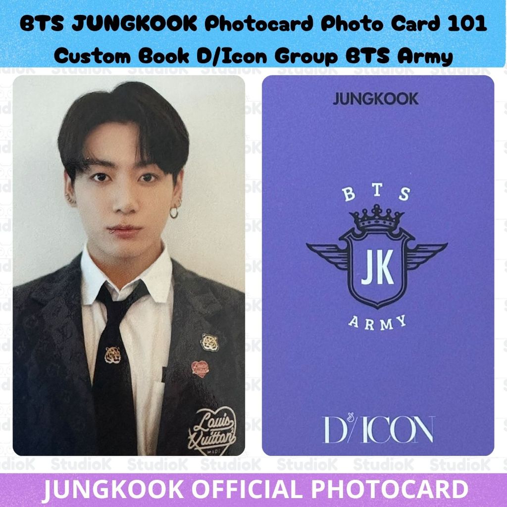 BTS JUNGKOOK Photocard Photocard Photocard 101 หนังสือที่กําหนดเอง D/Icon Group BTS Army