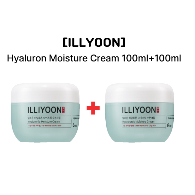 [Amorepacific ILLYOON] Hyaluron Moisture Cream | 100ml+100ml / สกินแคร์เกาหลี | Hydrating Cream for 
