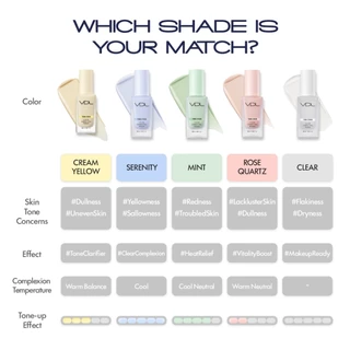 VDL Tone Stain Color Correcting Primer 30ml | Anti-Dullness Brightening Primer