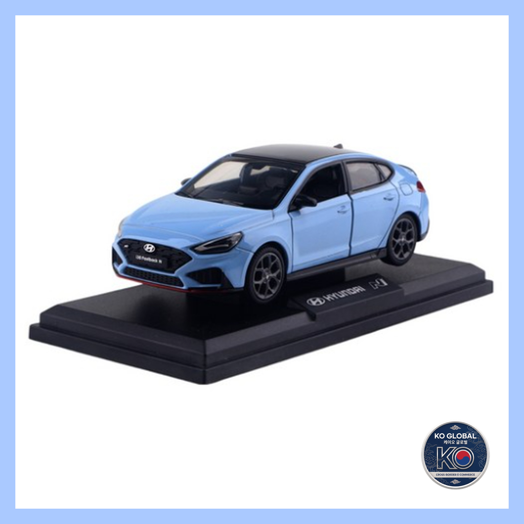 [เกาหลี]🇰🇷 Hyundai i30 N Fastback (FB) รถจิ๋ว 1:38 พร้อมขาตั้งโชว์ / Performance Blue Pull-Back Mode