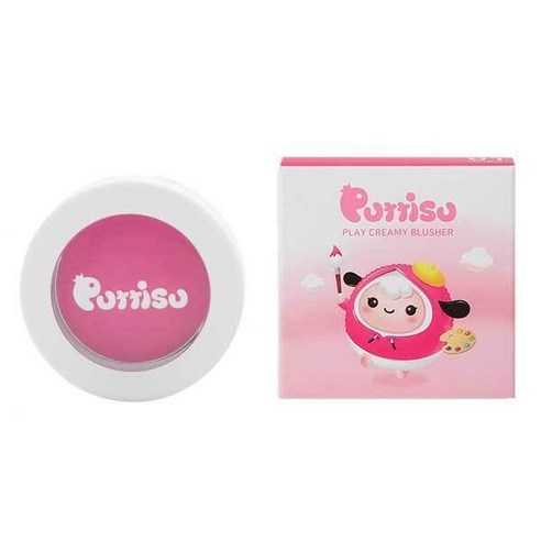Puttisu Play Creamy Blusher 2.5g | Kids Cosmetics Mild Cheek Make Up Safe Formulation