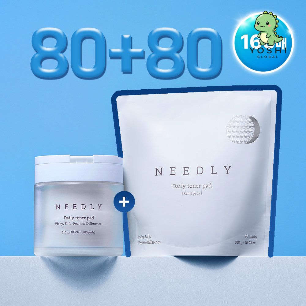 Needly Daily Toner Pad 80 แผ่น + 80 รีฟิล PHA Mild Exfoliating Toner Pad