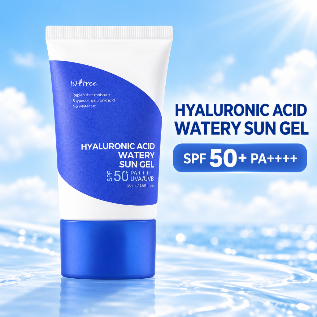 [Isntree] Hyaluronic Acid Watery Sun Gel SPF50+ PA++++, 50ml, 1pc / Korean Sunscreen Gel / Daily UV 