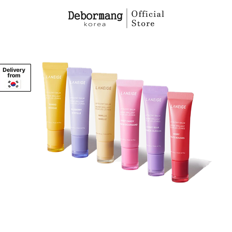 LANEIGE Lip Glowy Balm 10g - ลิปบาล์มให้ความชุ่มชื้นเพื่อริมฝีปากนุ่ม มันวาว และเรียบเนียน