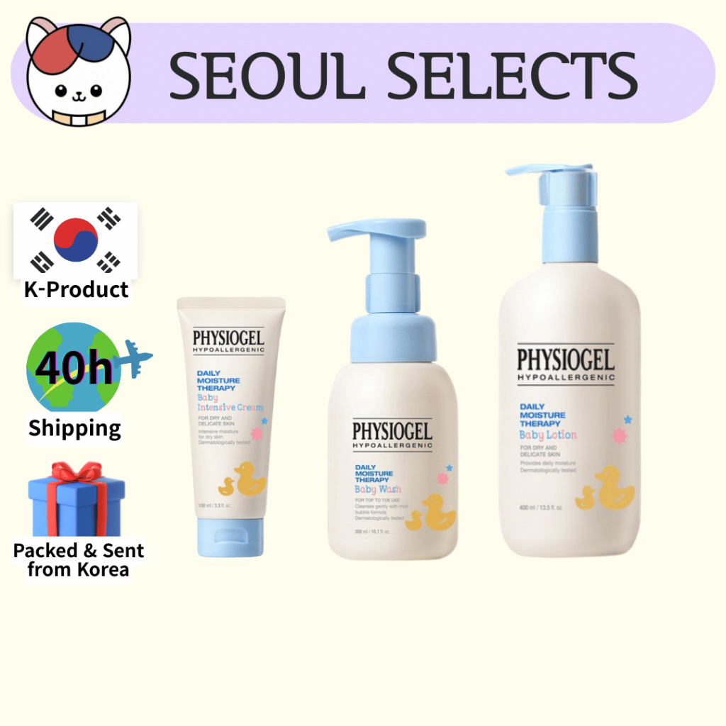 [PHYSIOGEL] Daily Moisture Therapy Baby Line | โลชั่น 400ml / Wash 300ml / ครีมเข้มข้น 100ml | เจนเทิล แอนด์ แพ้ง่าย แคร์