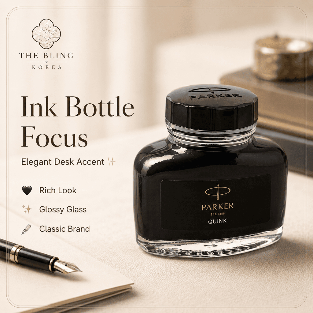PARKER QUINK Fountain Pen Bottled Ink Black 57ml Smooth Quick Dry Writing Ink 1 ขวด