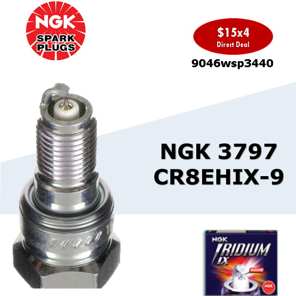 CR8EHIX-9 NGK 3797 Iridium IX หัวเทียน Honda Super 4 Super สี่ CBR400RR