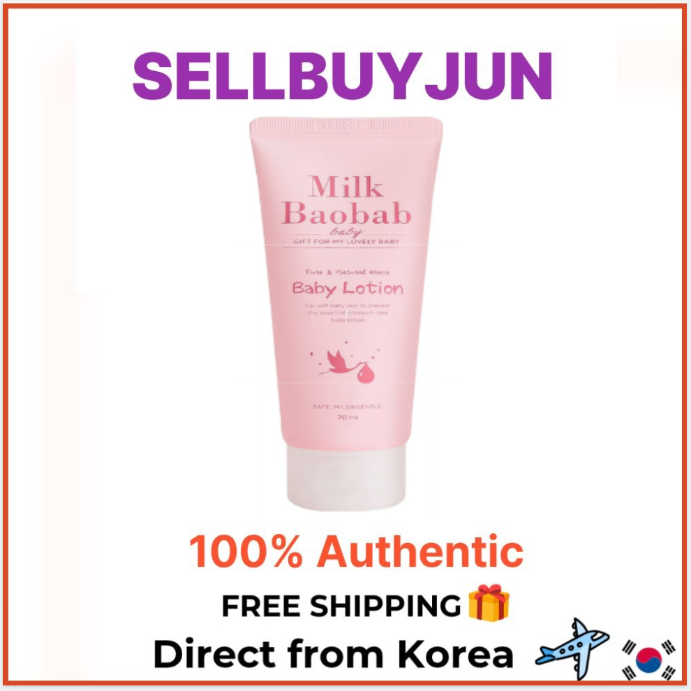 [Milk Baobab] Baby Lotion Travel Size 70ml 2P Pack | Mild Moisturizer Gentle Skin Barrier Softening 