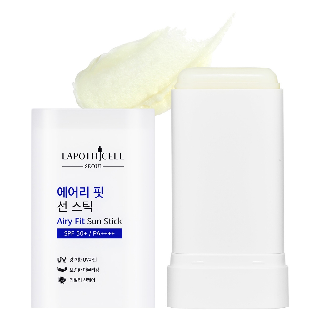 [LAPOTHICELL] Airy Fit Sun Stick SPF50+ PA++++ 18.5g x 1 Stick, Lightweight Matte Finish Portable Su
