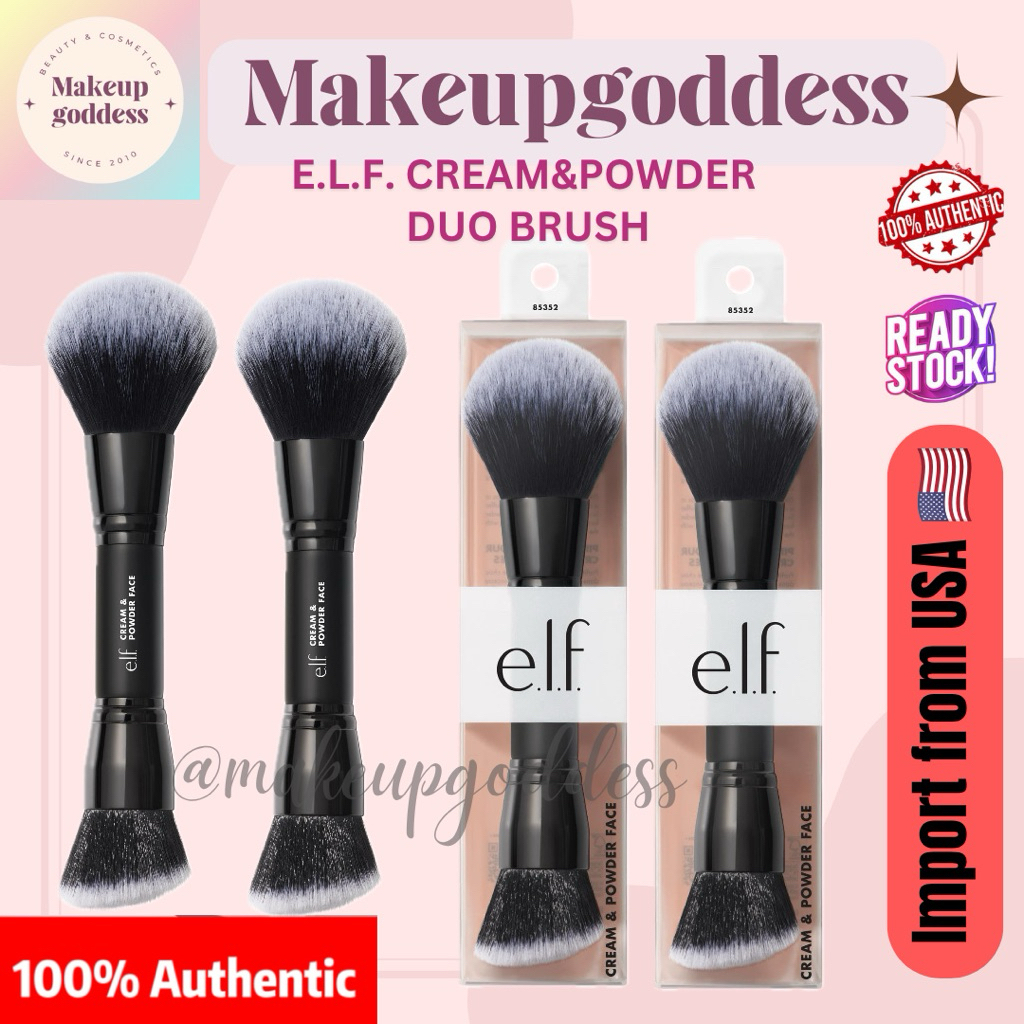 SG SELLER ELF Cosmetics แปรงแต่งหน้า Duo-Ended Cream and Powder (1 แปรง)