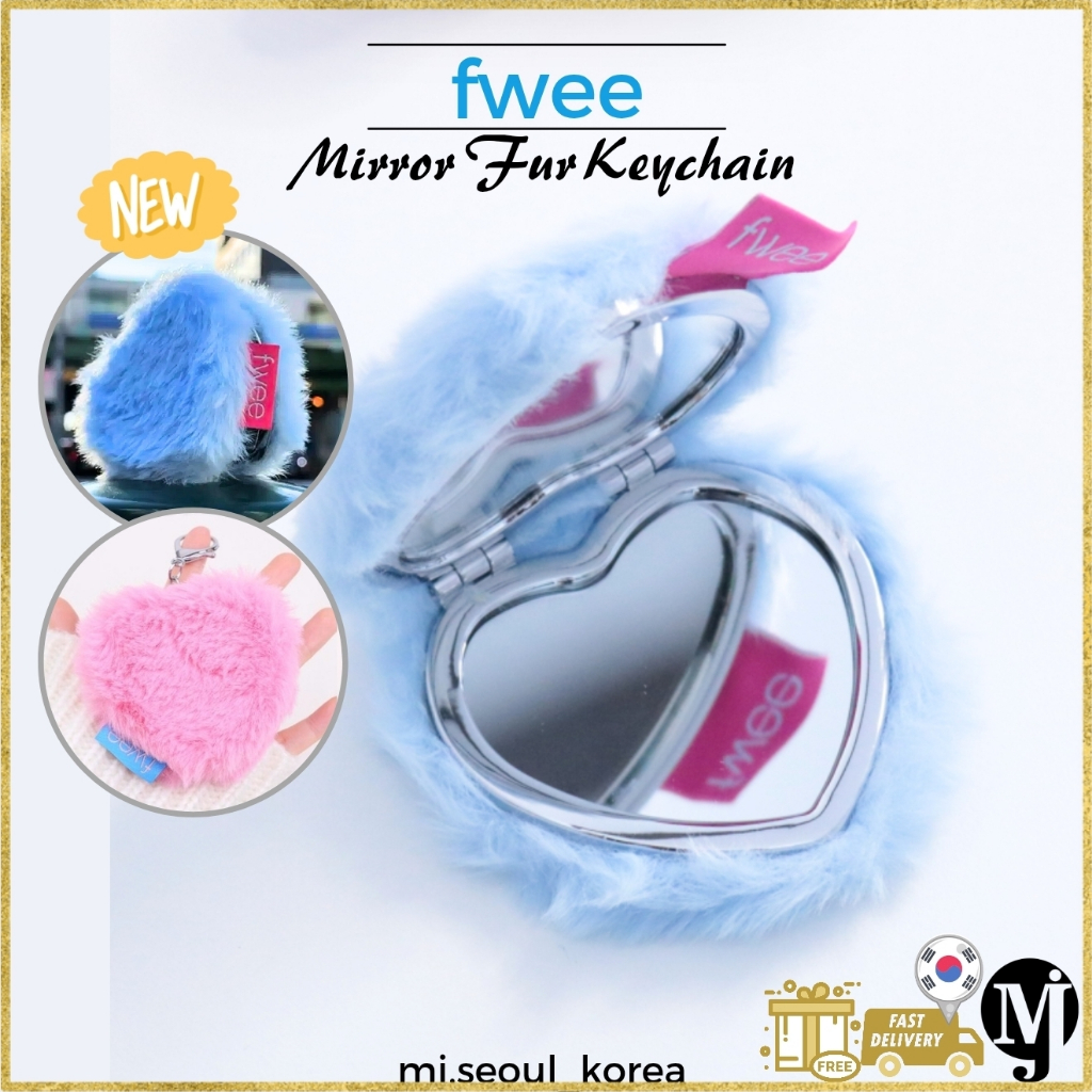 Fwee Jelly Pot Pudding Pot Mirror Fur Keychain