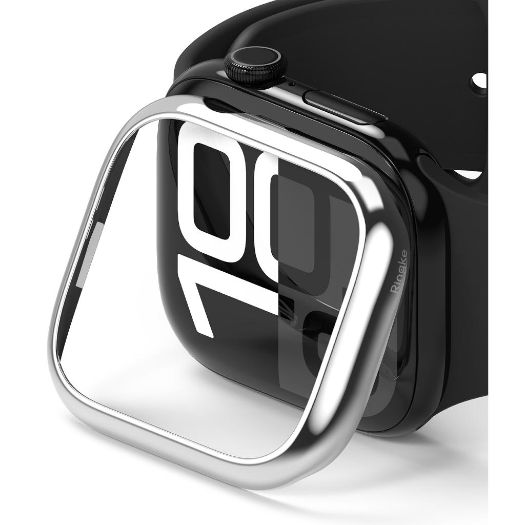 Ringke Bezel Styling สำหรับ Apple Watch 11 / 10 46mm กรอบสแตนเลสสตีลแบบมีกาวน้ำหนักเบา
