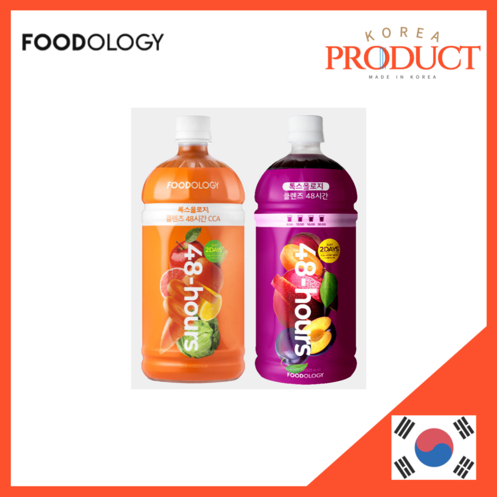 FOODOLOGY Toxology 48 ชั่วโมง ABC + CCA ทําความสะอาดน้ําผลไม้ชุด 1000 มล. ABC CCA น้ําดีท็อกซ์