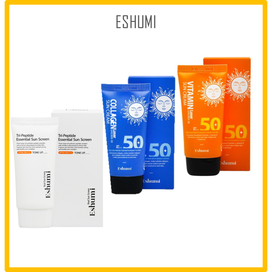 ครีมกันแดด Eshumi Vitamin Razer, หน้าจอดวงอาทิตย์ที่จําเป็นไตรเปปไทด์, ครีมกันแดด Razer คอลลาเจน / E