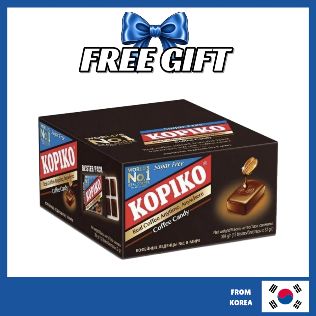 [Kopiko] ลูกอมกาแฟปราศจากน้ําตาล 32g 12 แพ็ค