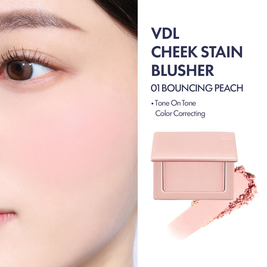 VDL طقم أحمر خدود Cheek Stain Duo ‏Warm Peach + حقيبة هدية