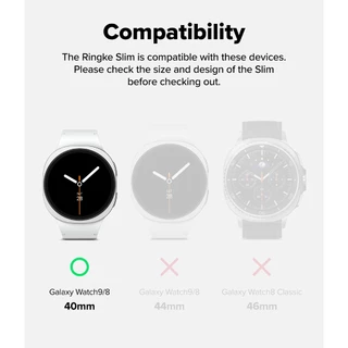 Ringke Slim สําหรับ Galaxy Watch 9 / 8 40mm เคสแข็งป้องกันรอยขีดข่วนน้ําหนักเบา