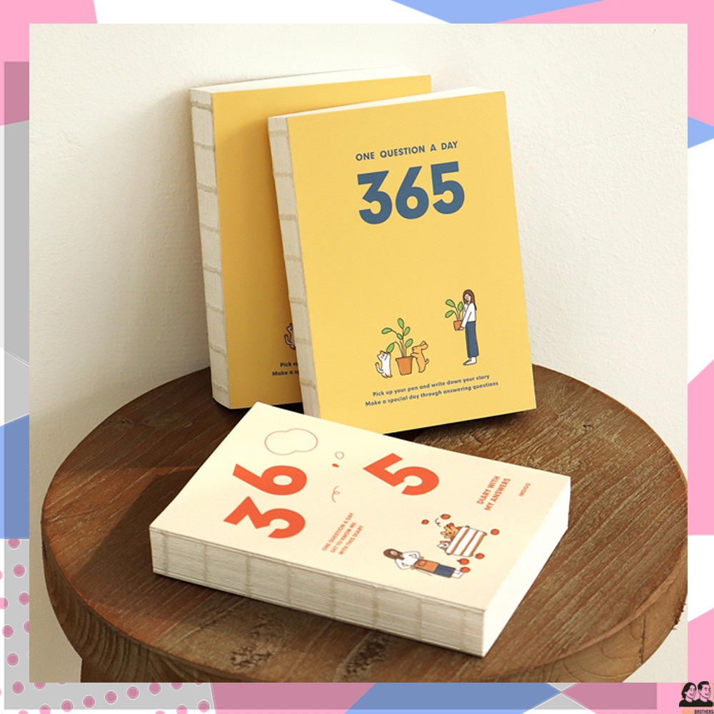 [Indigo] One Question A Day 365 Undated Mini Diary Journal PVC Cover / Made in Korea