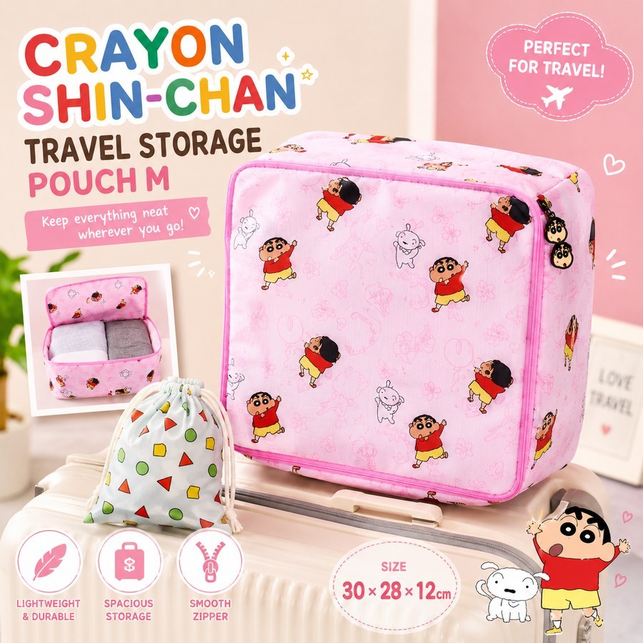 Crayon Shin-chan Travel Storage Pouch M Packing Organizer 302812cm