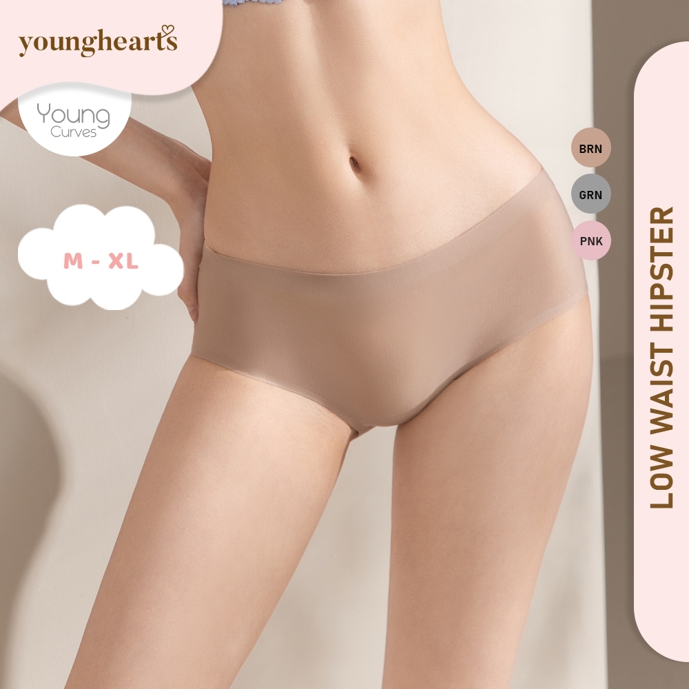 Young Hearts Young Curves Basic Mesh กางเกงชั้นใน Hipster เอวต่ํา C04-200439