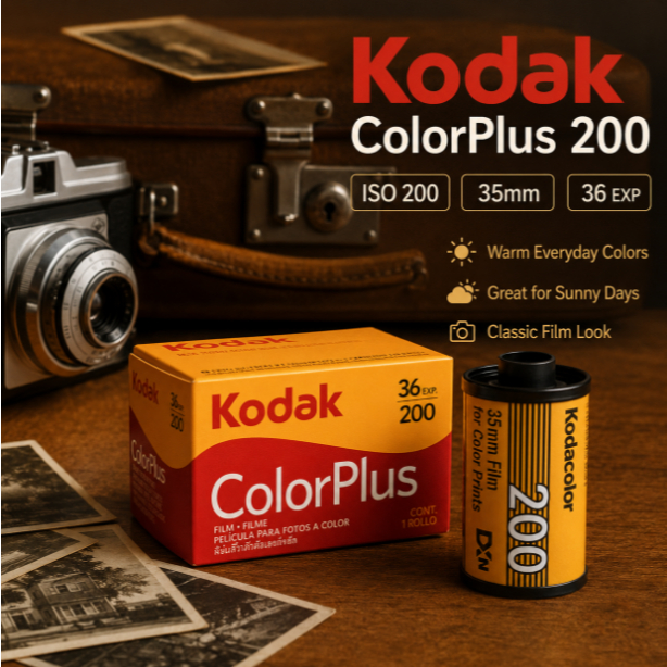 ฟิล์มลบสี Kodak ColorPlus 200 35 มม. ISO 200 36 ดวง 1 ม้วน