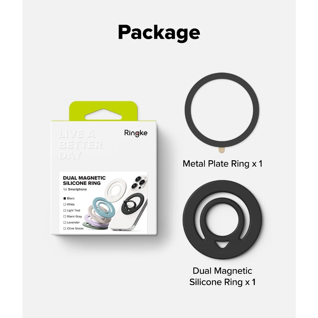 Ringke Dual Magnetic Silicone Ring สำหรับสมาร์ทโฟนและอุปกรณ์เสริมอื่นๆ thumbnail 8