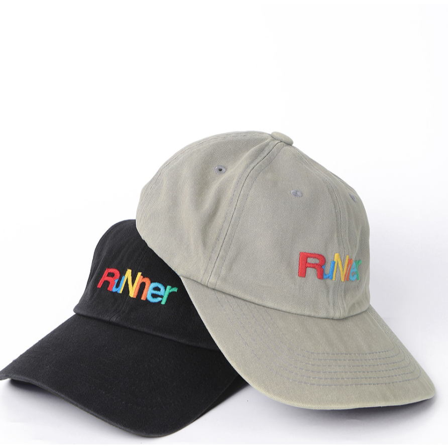[Slow Sunday] Runner Logo Ball Cap หมวกวิ่ง 1 ชิ้น ส่งจากเกาหลี