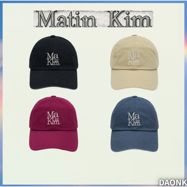 [ MATIN KIM ] MATIN BLOCK LOGO BALL CAP 4Color korea แท้ 100%