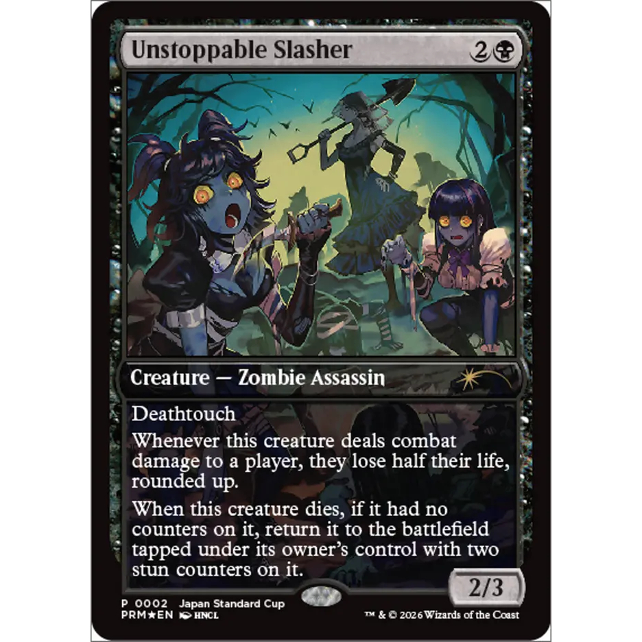 การ์ด EDH PlayTest - Slasher ที่ยังไม่ได้เปิด (สีดํา)
