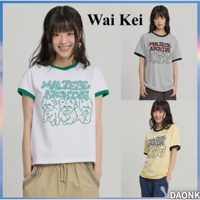 [ WAIKEI ] เสื้อยืดแขนสั้น UNISEX MATEse Archive Line Graphic Ringer