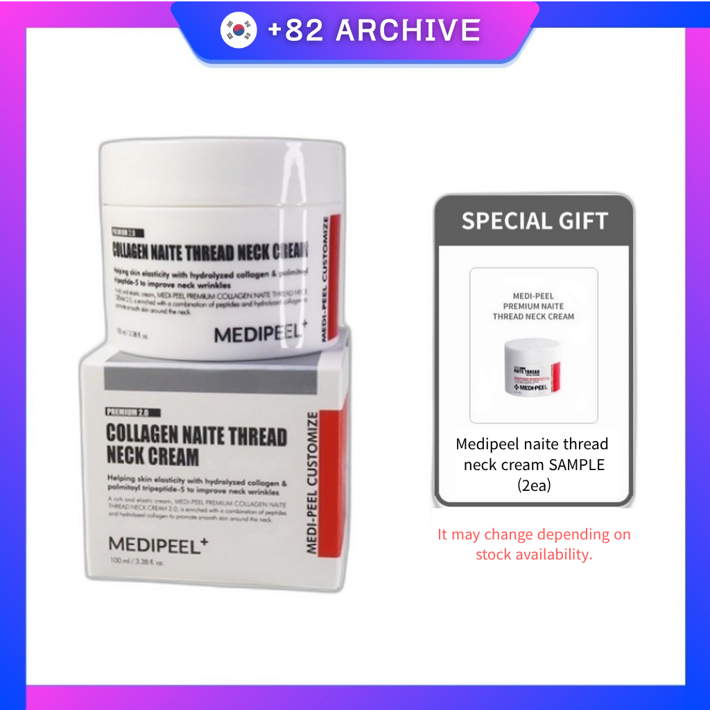 [MEDIPEEL] Premium Collagen Naite Thread Neck Cream 100 g, 1 ชิ้น, SAMPLE 2EA / ครีมคอเกาหลี / สูตรก