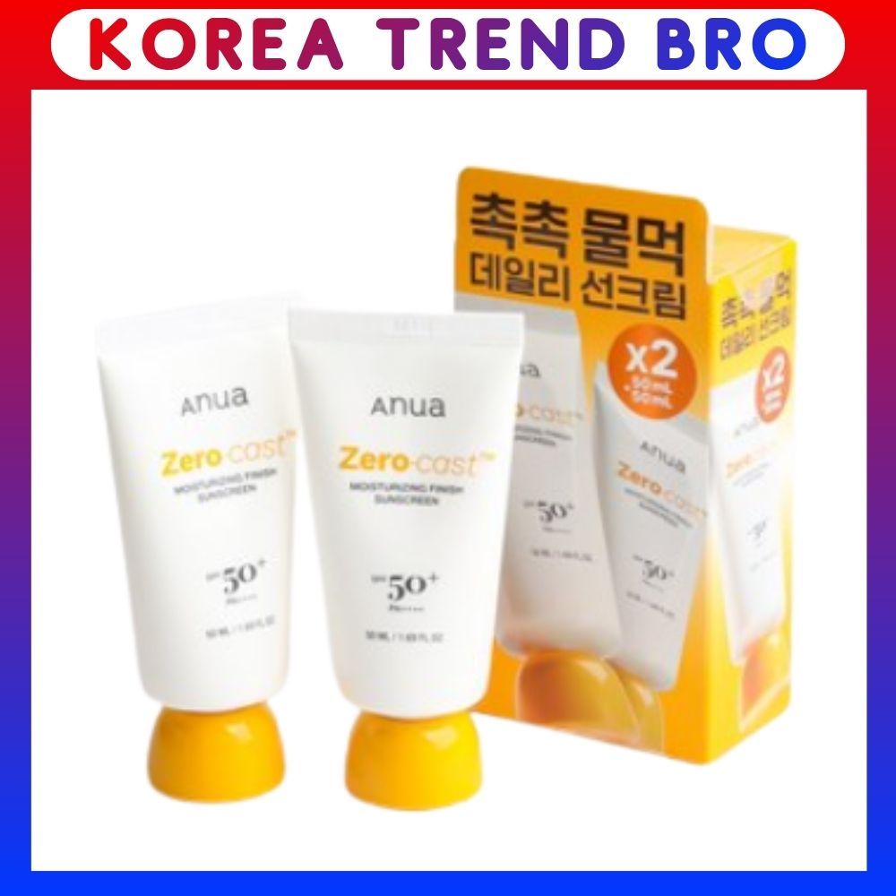 [Anua] ครีมกันแดดชุ่มชื้น Zero-Cast 50ml×2 SPF50+ PA++++