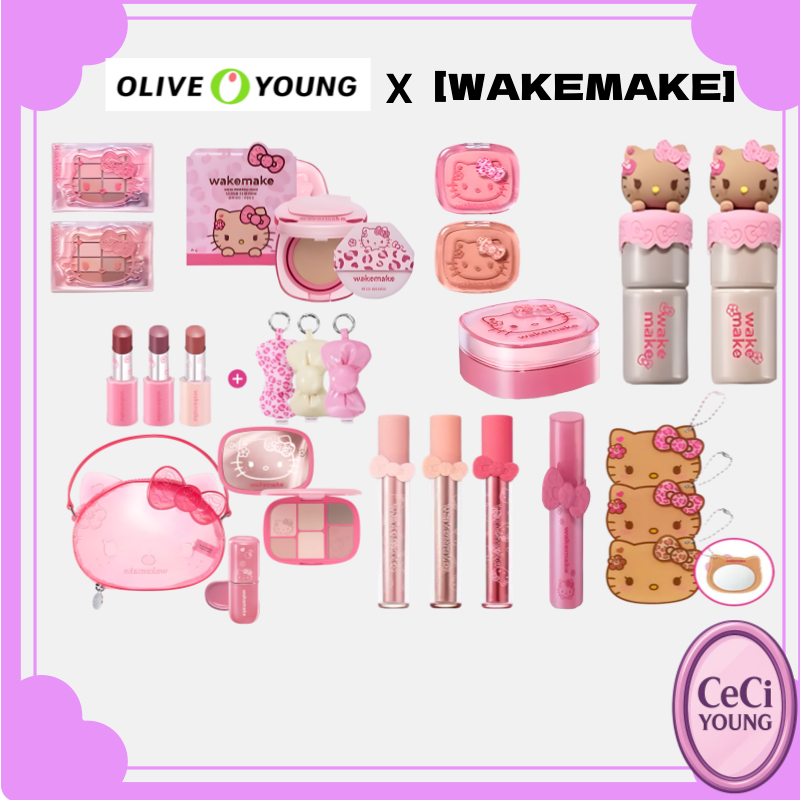 [WAKEMAKE] Hello Kitty Leopard Collection | พาเลทตา / แก้ม / คุชชั่น / แป้ง / แท่งเรืองแสง + ซองลิปริบบิ้น