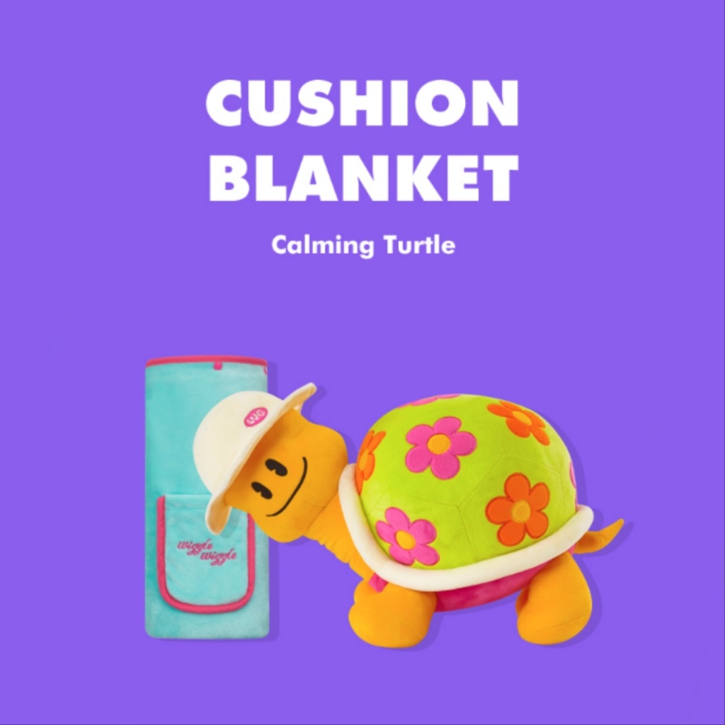 Wiggle Wiggle Cushion ผ้าห่ม - เต่าสงบเงียบ