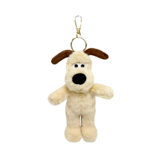 WALLACE & GROMIT GROMIT PLUSH KEYRING 16CM – OFFICIAL LICENSED BAG CHARM, 1PC