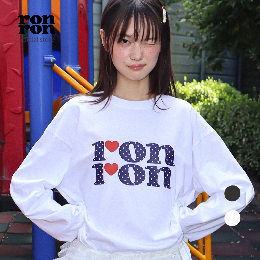[RONRON] Pattern Logo Long Sleeve / 2colors