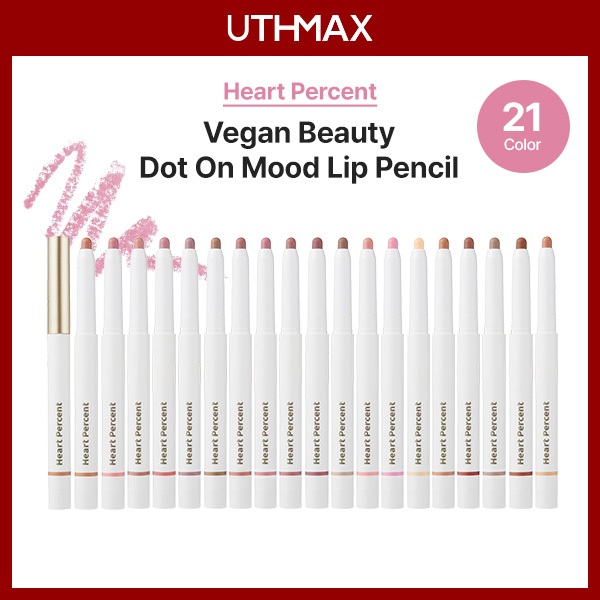 [Heart Percent] Vegan Beauty Dot On Mood Lip Pencil 0.8g (21 สี)