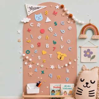 แผ่นแม่เหล็ก บอร์ดนิ่มแปะผนัง Luella Playwall วาดเขียน เรียนตัวอักษร บ้านสวย ลูกสมารถ