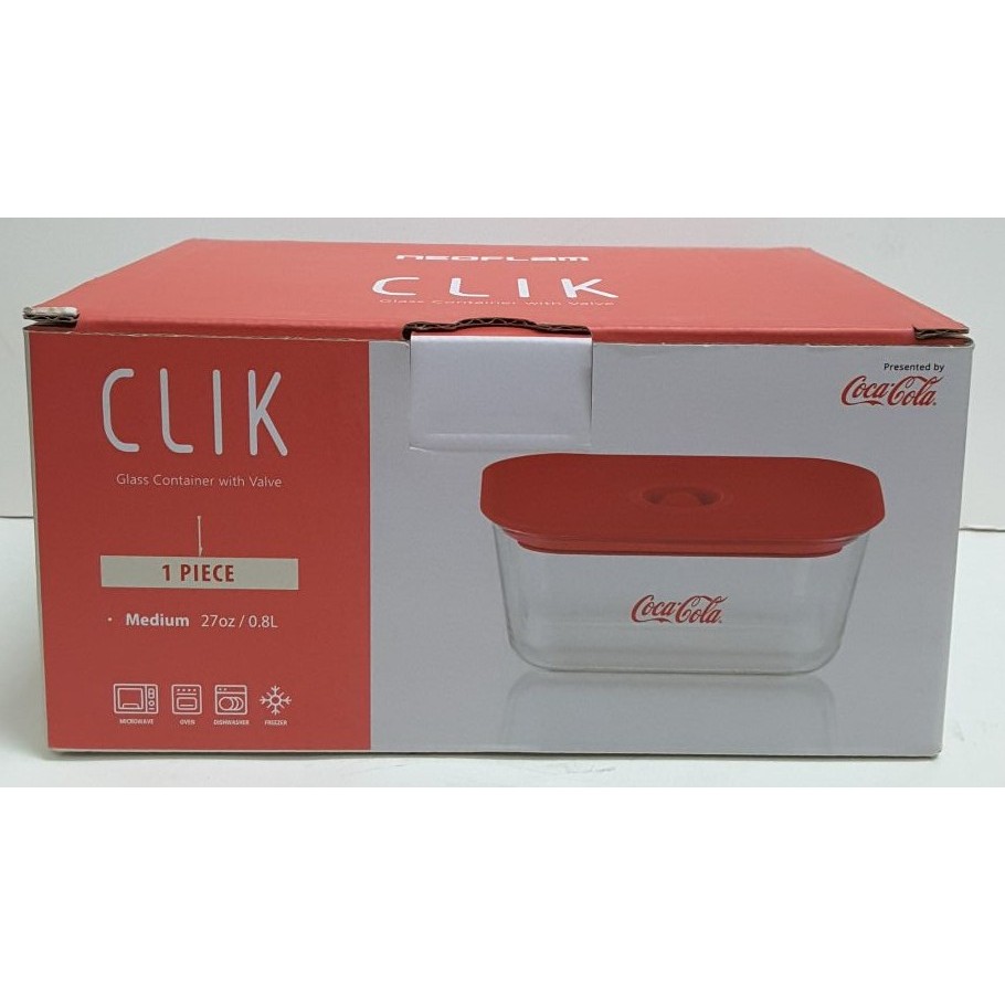 ภาชนะแก้ว CLIK พร้อมวาล์ว (Coca-Cola Edition)