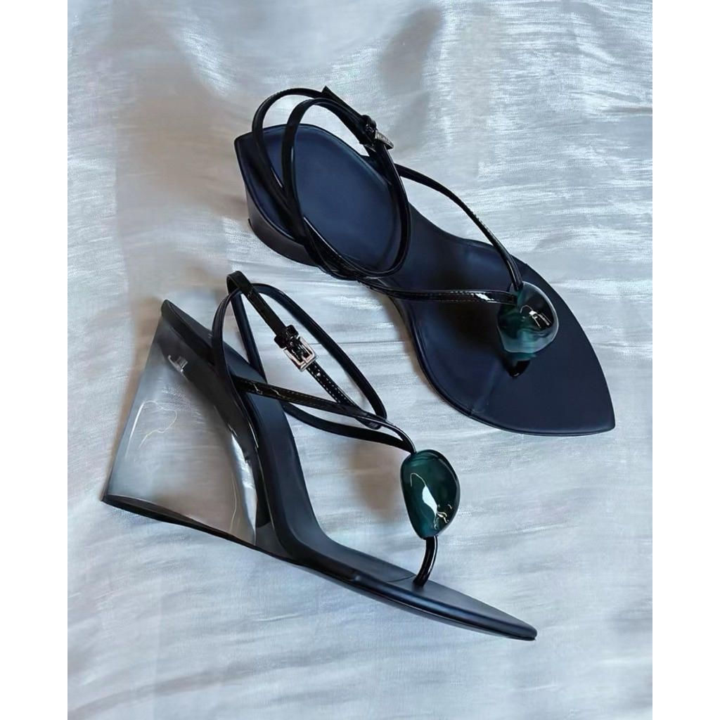 Emerald green high heels