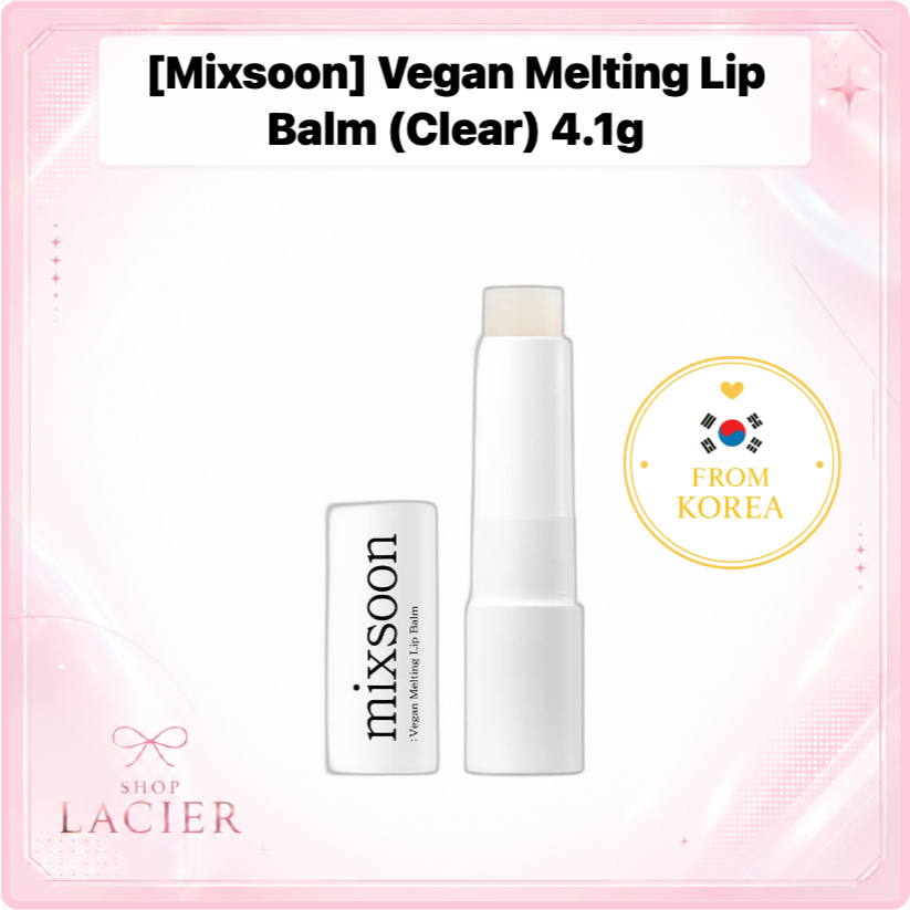 [Mixsoon] Vegan Melting Lip Balm (Clear) 4.1g / ลิปบาล์มเกาหลี / สูตรมังสวิรัติ / ของแท้ 100% โดย Sh