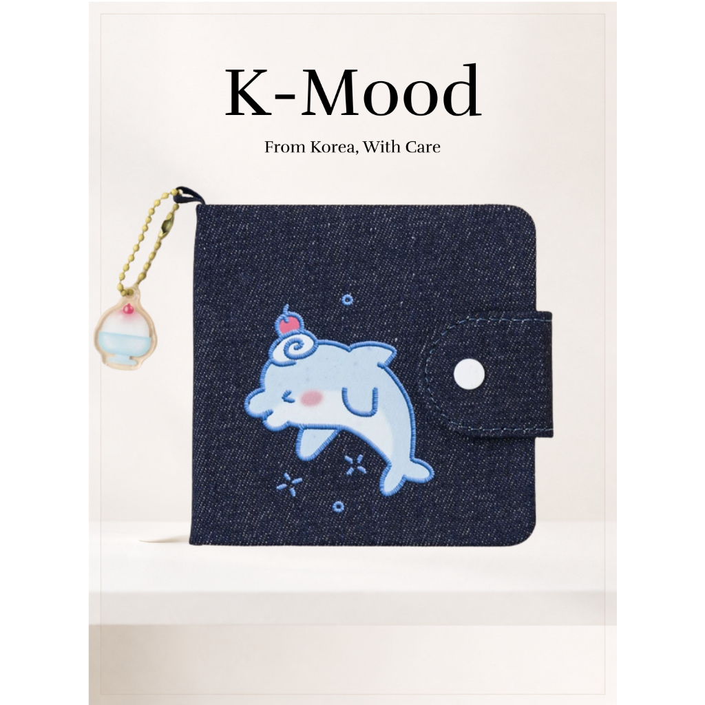 Daiso Korea Mini Denim Diary Dolphin Design 56 แผ่น
