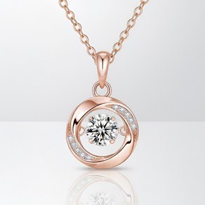 Cirgems 14K Gold Plated Cubic "Everlasting Love" สร้อยคอผู้หญิง MS-1