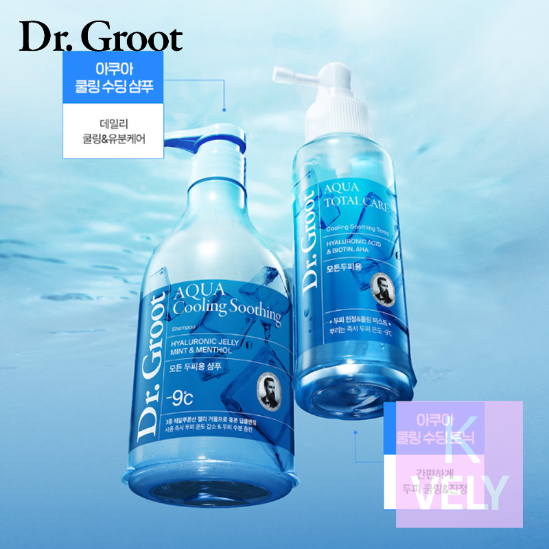 Dr.Groot Aqua Cooling Soothing Shampoo 330ml + โทนิค 100ml